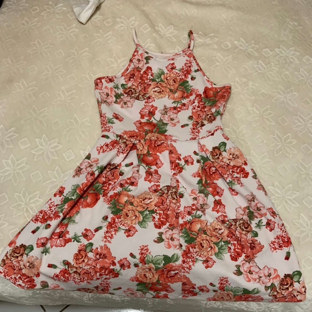Floral Halter Skater dress